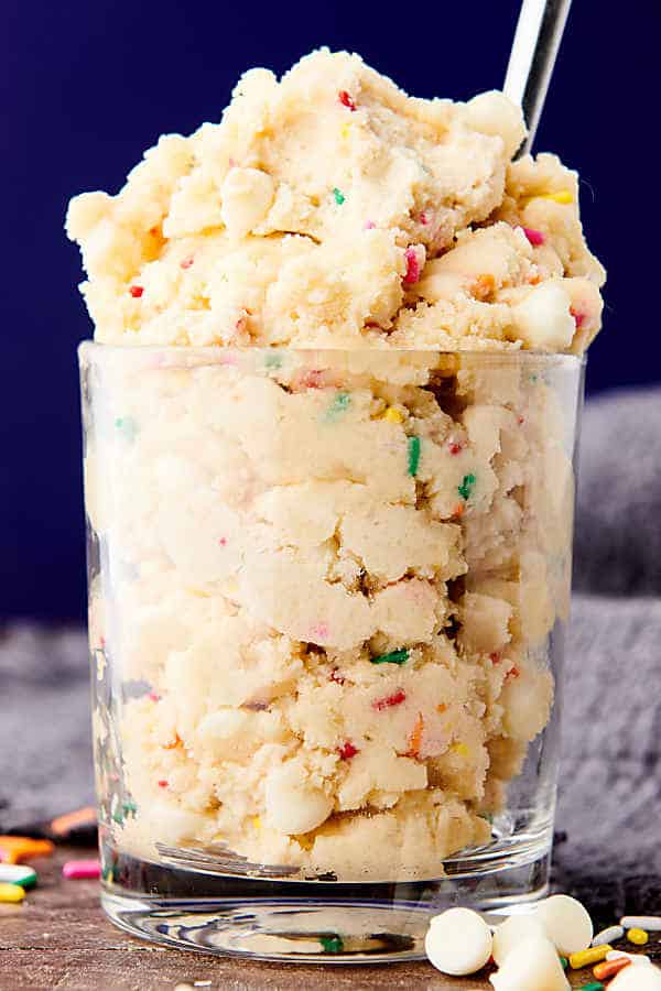 cup of edible sugar cookie dough