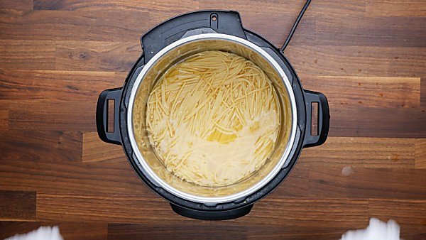 broth and pasta in instant pot