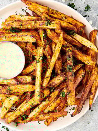 plate of cajun fries above