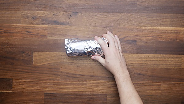 breakfast burrito wrapped in foil