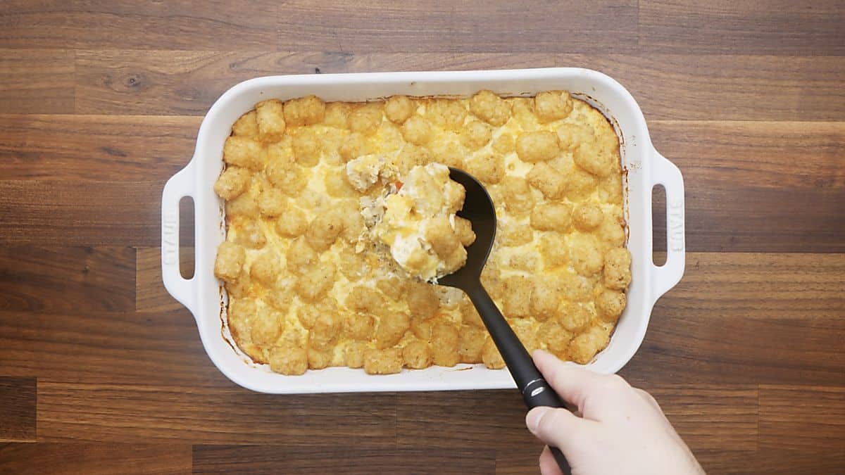 Tater Tot Breakfast Casserole Quick Easy Kid Friendly