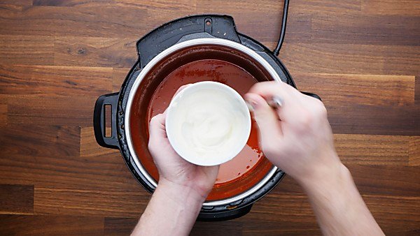 cornstarch slurry in mixing bowl