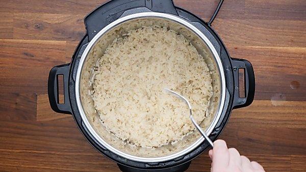 cooked rice in instant pot