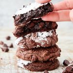 brownie mix cookies stacked