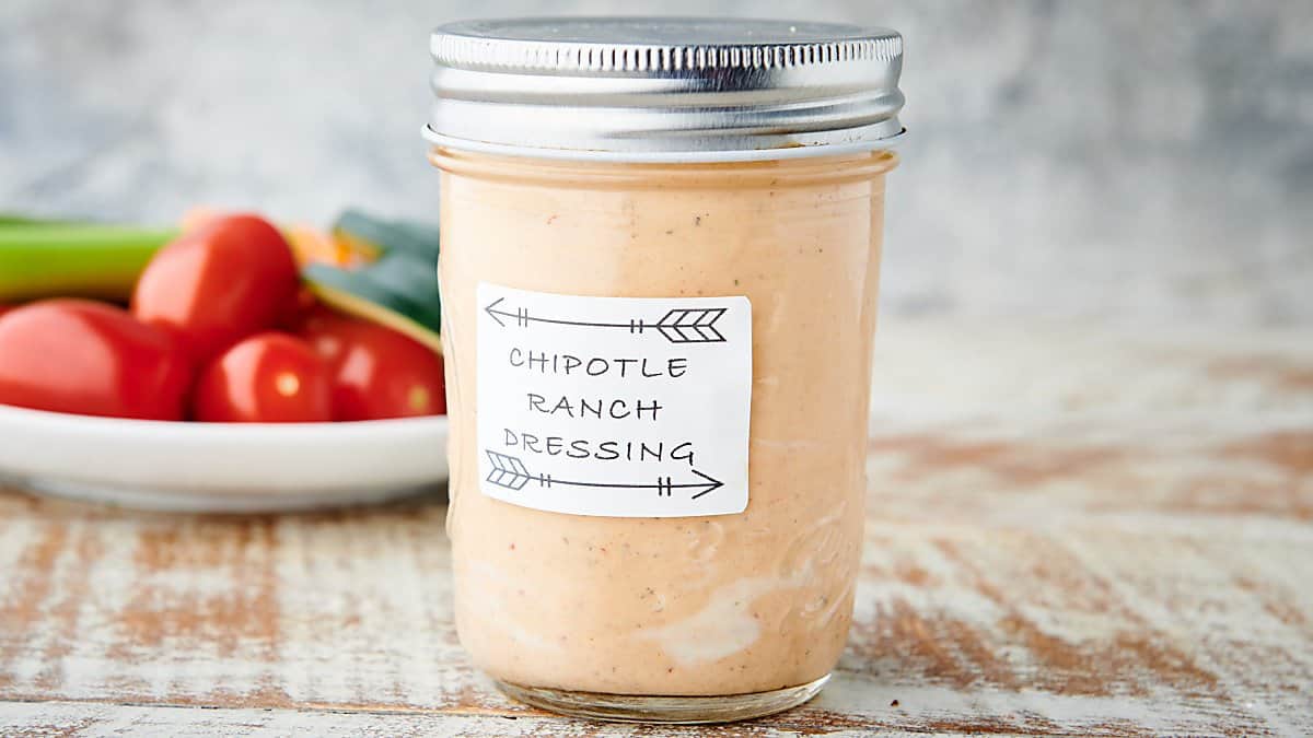 jar of chipotle ranch dressing