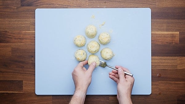egg bites on cutting board
