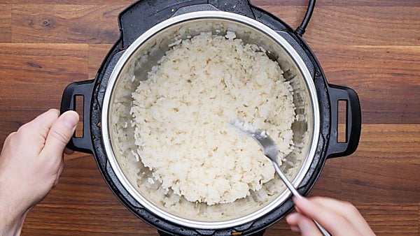 cooked rice in instant pot