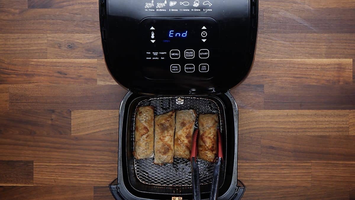 Air Fryer Egg Rolls with Ground Pork and Coleslaw Mix!