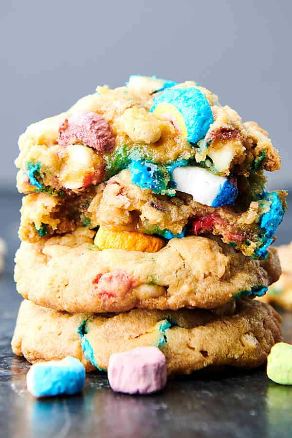 lucky charms cookies stacked