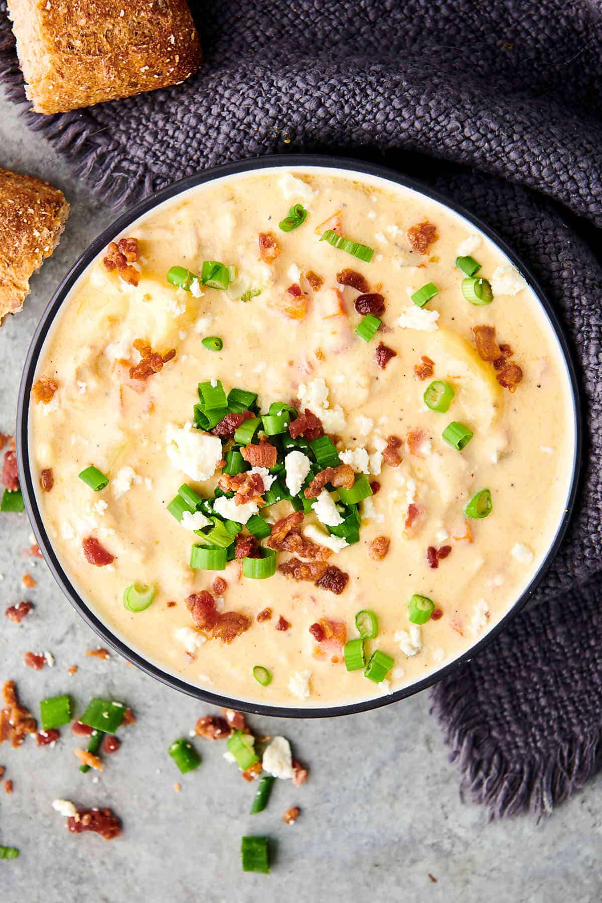 Chicken Potato Soup - with Leftover or Rotisserie Chicken and Bacon