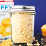 homemade corn muffin mix in a jar