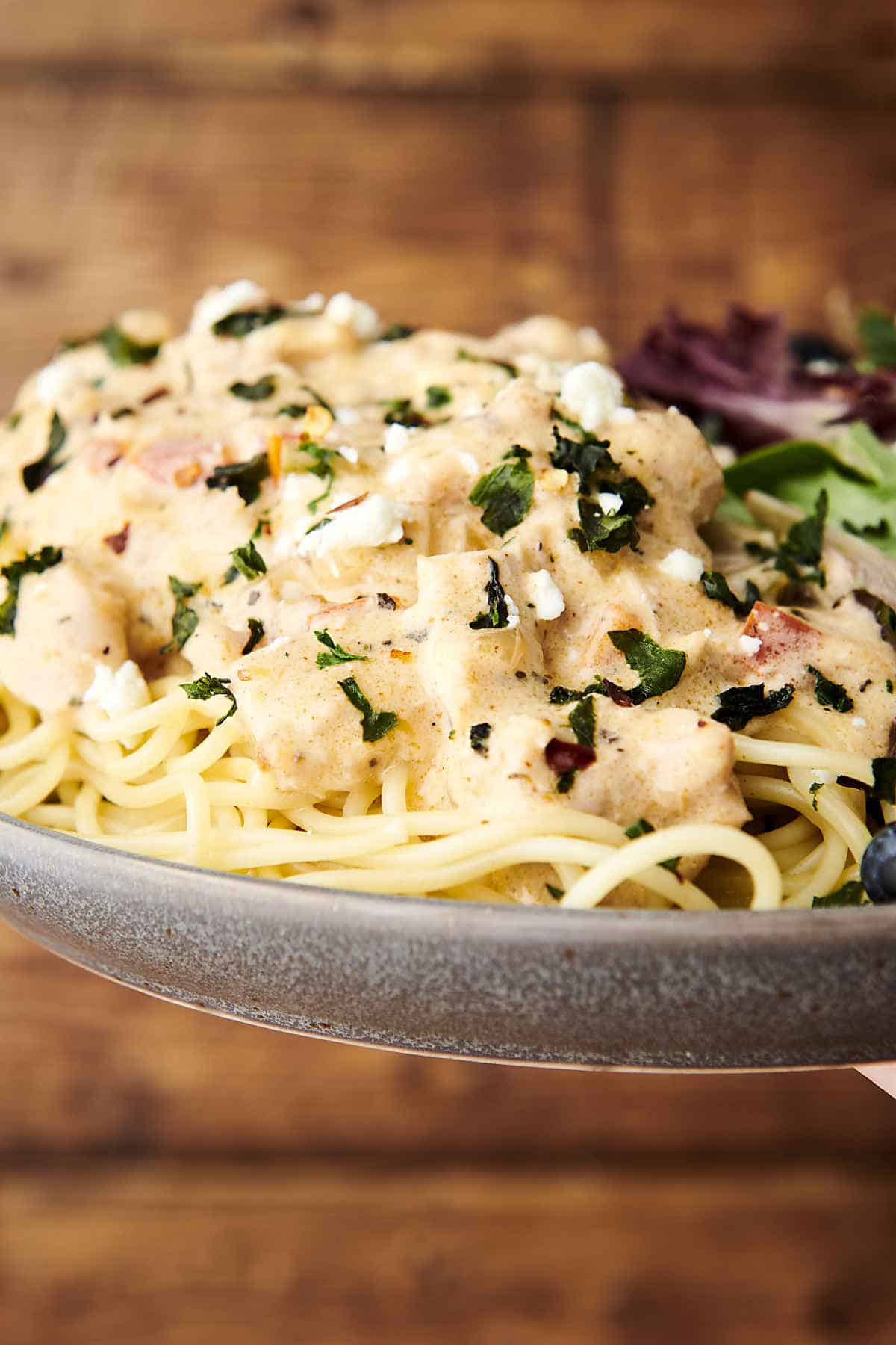 Crockpot Chicken Spaghetti - Easy Kid Friendly Dinner!