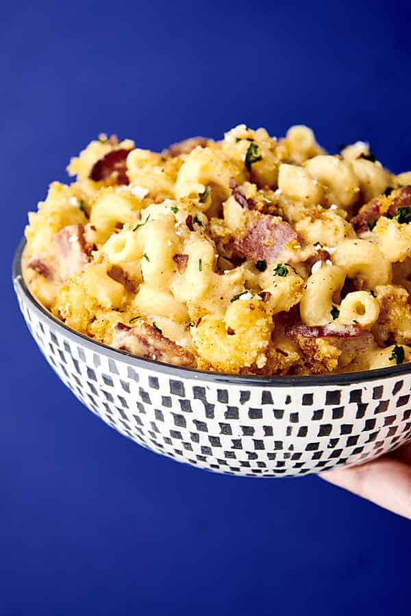 bowl of truffle mac and cheese
