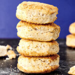 4 biscuits stacked on top of each other