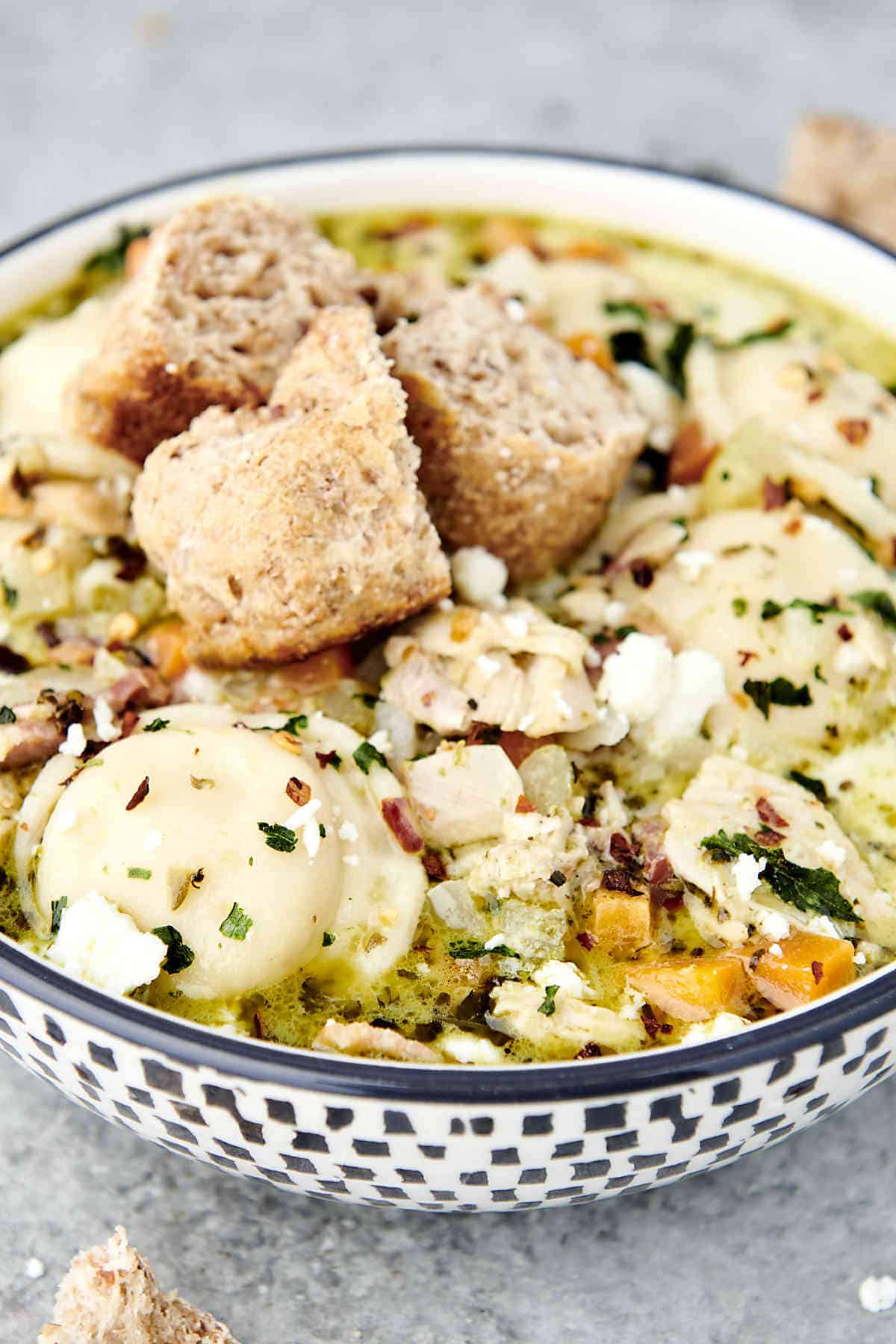 Rotisserie Chicken Soup - with Pasta and Bacon