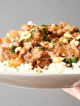 kung pao beef with peanuts