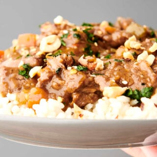 kung pao beef with peanuts