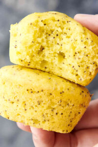 lemon poppyseed muffins made with cake mix