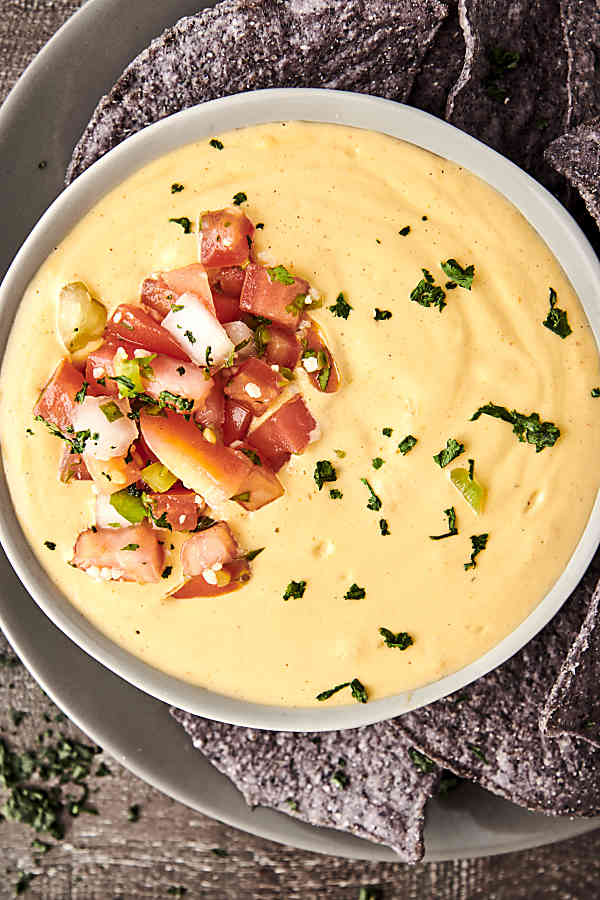 bowl of dairy free paleo queso