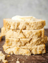 stack of beer bread topped with butter