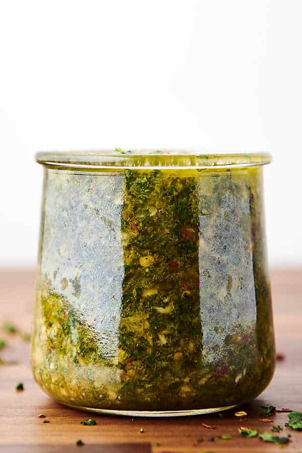 chimichurri in a jar