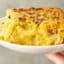 creamy corn pudding with bacon and cheese
