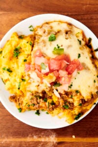 tamale pie on a plate