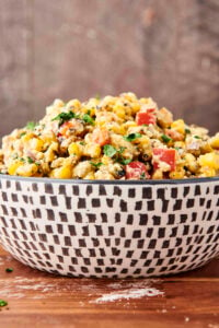 mexican street corn salad aka esquites in a bowl