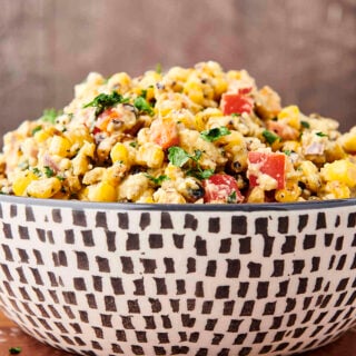 mexican street corn salad aka esquites in a bowl