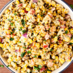 mexican corn salad with mayo and sour cream