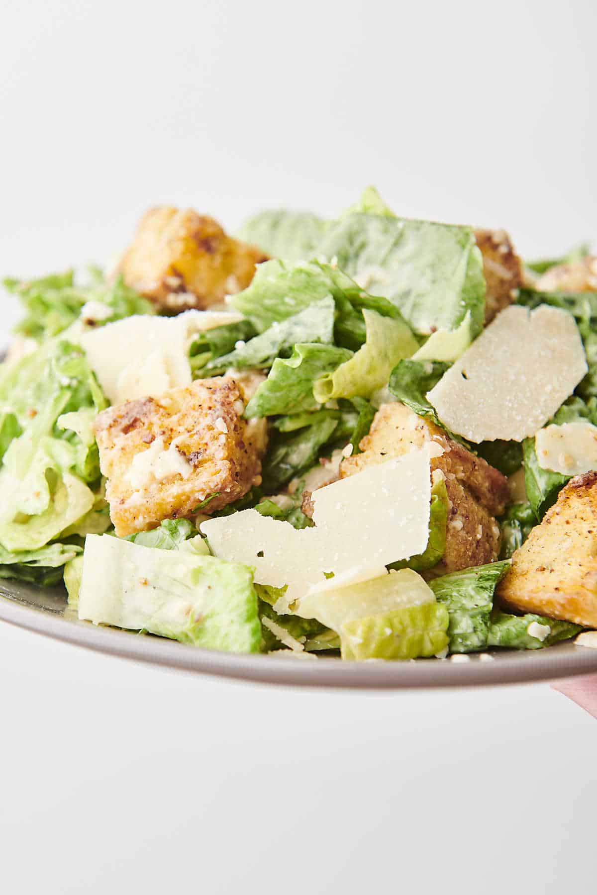 Caesar Salad Recipe with Easy Homemade Dressing and Croutons