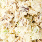 snickers bar and apple dessert salad in a bowl