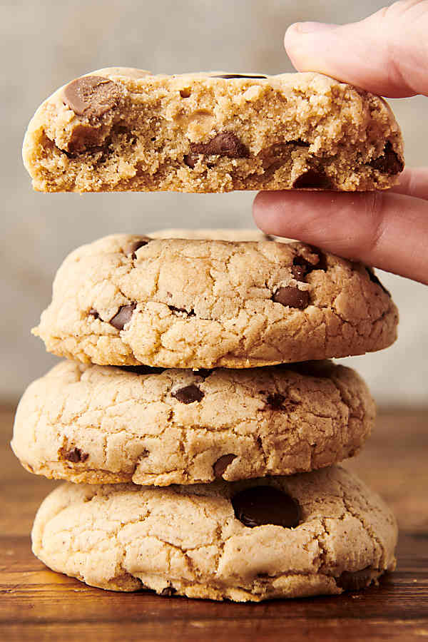 stack of bisquick chocolate chip cookies