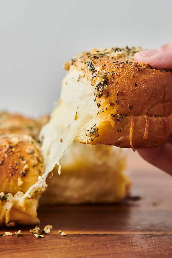 Hawaiian Roll Garlic Bread - with Cheese