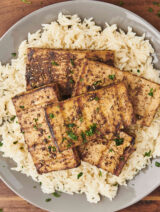 Grilled marinated tofu