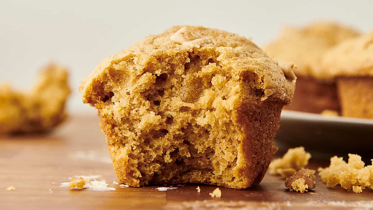 peanut butter muffin with peanut butter chips