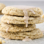 stack of taylor swift chai sugar cookies with brown butter and glaze