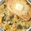bowl of creamy wild rice soup