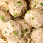 frozen meatballs in a creamy, spiced gravy