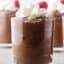 easy chocolate mousse made without eggs in a glass