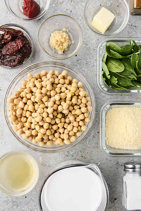 ingredients for marry me chickpeas