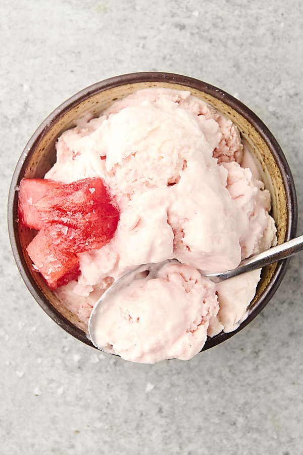 bowl of watermelon sherbert