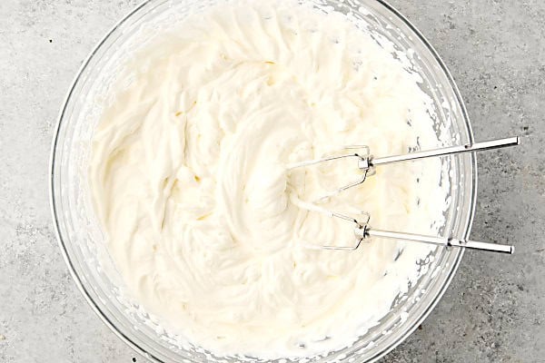 bowl of freshly whipped cream