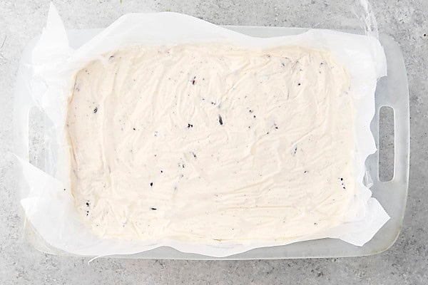 ice cream poured on top of crust
