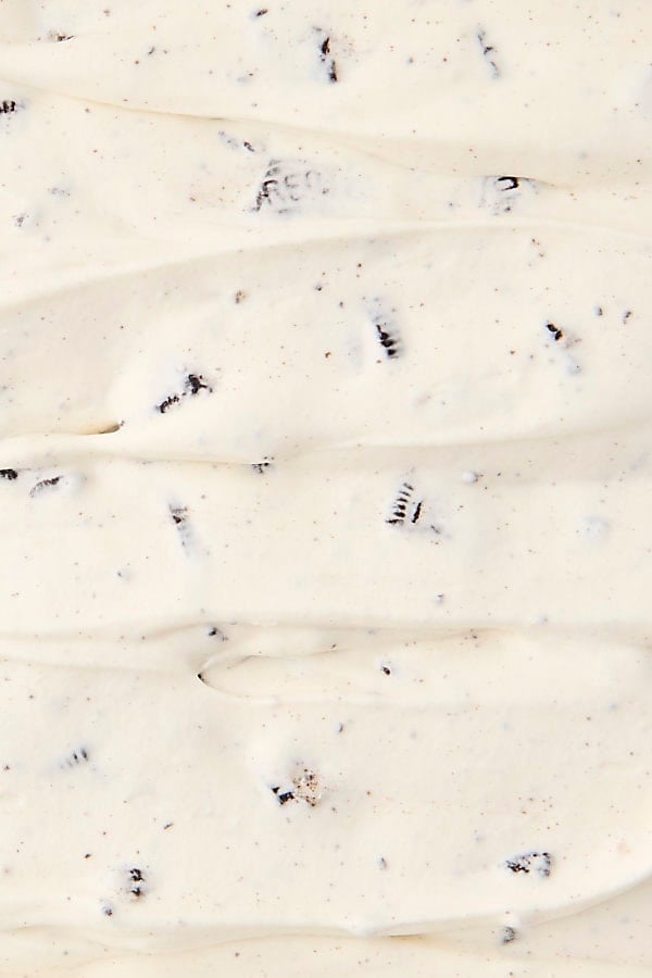 oreo ice cream in a container