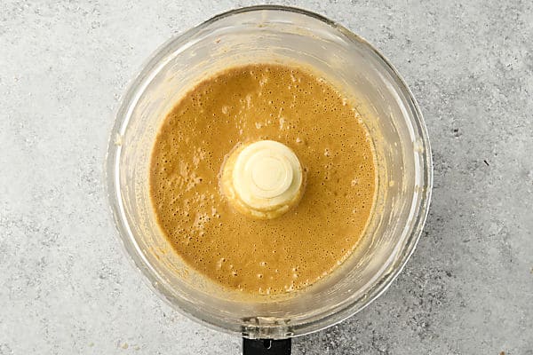 creamy peanut lime dressing in food processor