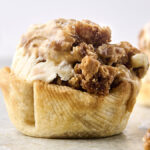 no cook no churn apple ice cream with caramel and graham cracker crumble