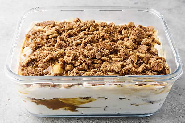 no churn caramel apple ice cream before freezing