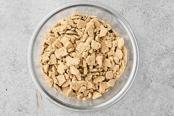 broken graham crackers in a bowl