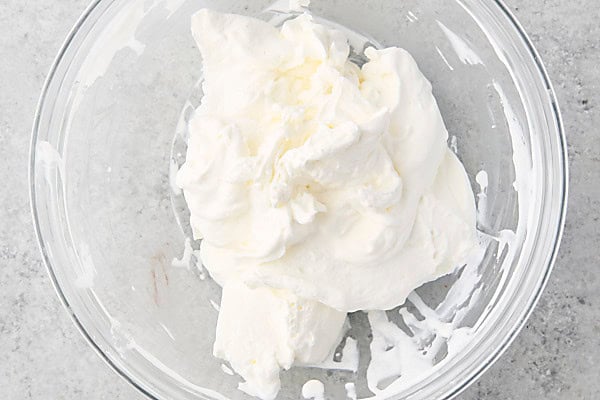 whipped cream in a bowl
